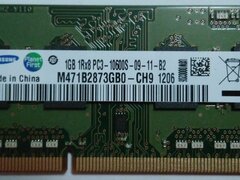 Gratuit memorie Samsung pentru laptop 1GB DDR3 1333MHz CL9 1,5V
